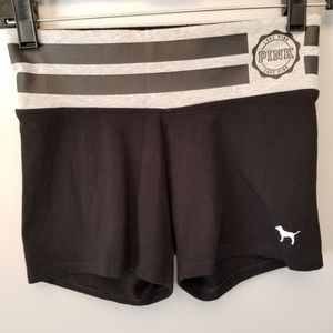 VS PINK Black & Gray Yoga Shorts XS